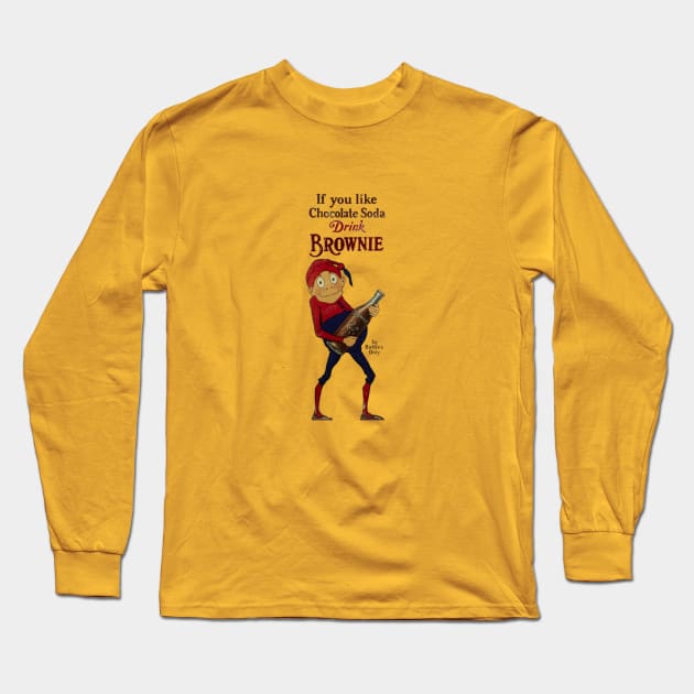 Brownie Chocolate Soda Long Sleeve T-Shirt by The Curious Cabinet